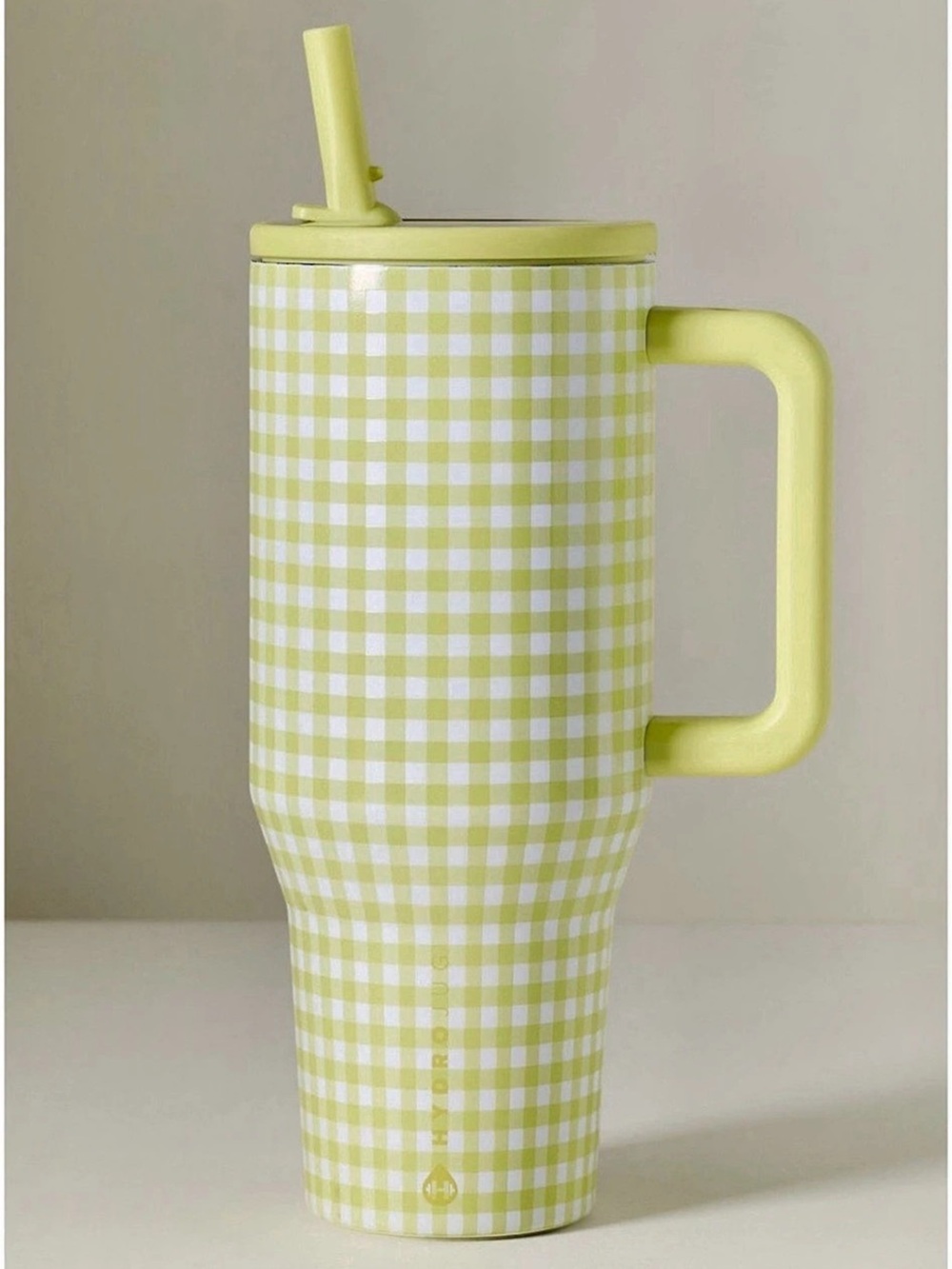 HydroJug x Anthropologie 40 oz. Traveler Stainless Steel Bottle Gingham Yellow
